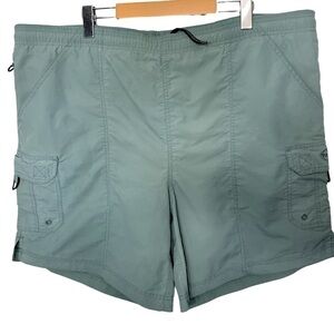 WEEKENDER Traveler Vintage Sage Green Swim & Adventure Shorts Cargo Style Sz 42